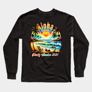 Aloha Hawaii Family Vacation 2024 Hawaii Cruise Squad Long Sleeve T-Shirt